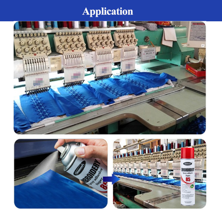 application of embroidery spray adhesive for fabric