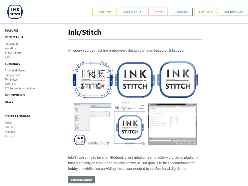 Inkscape e Ink - Stitch_
