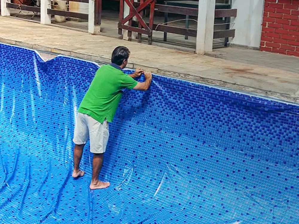 Revestimento de piscina em vinil