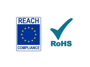 EU-REACH- und RoHS-Konformitätslogos für europäische Fertigungsstandards